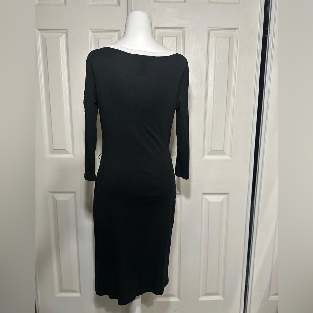 Retro 90s/Y2K Lauren Ralph Lauren Black Boatneck Dress Women’s Small - Picture 5 of 9
